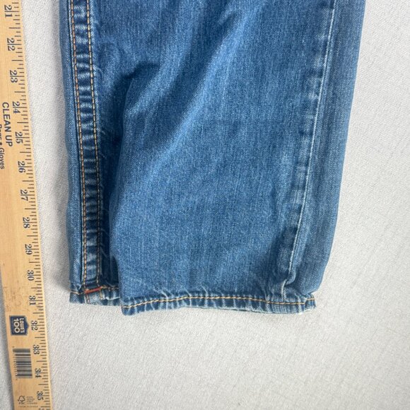 Y2K True Religion Jeans Distressed Bootcut Light Wash 100% Cotton Size 40 - Picture 7 of 7